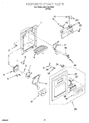 DISPENSER FRONT Diagram and Parts List for 6ED27DQXFW01  Whirlpool Refrigerator
