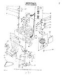 DRIVE Diagram and Parts List for LA5380XPW0  Whirlpool Washer