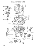 PUMP AND MOTOR Diagram and Parts List for KUDP22ST2  KitchenAid Dishwasher