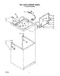 TOP AND CABINET, LIT/OPTIONAL Diagram and Parts List for LA5550XPW8  Whirlpool Washer