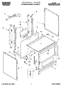 EXTERNAL Diagram and Parts List for FGP305BW1  Roper Range