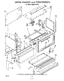 UPPER CHASSIS AND COMPONENTS Diagram and Parts List for RM988PXKW0  Whirlpool Microwave Oven Combo