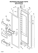 REFRIGERATOR DOOR PARTS Diagram and Parts List for KSSO48FMX00  KitchenAid Refrigerator