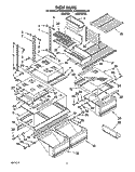 SHELF, LIT/OPTIONAL Diagram and Parts List for KTRS20KBWH00  KitchenAid Refrigerator