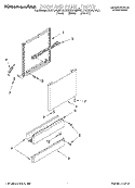 DOOR AND PANEL Diagram and Parts List for KUDR24SEAL2  KitchenAid Dishwasher