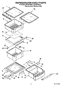 REFRIGERATOR SHELF PARTS Diagram and Parts List for EC3JHAXRL11  Whirlpool Refrigerator