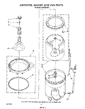 AGITATOR, BASKET AND TUB Diagram and Parts List for LA6300XSW1  Whirlpool Washer