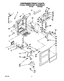 DISPENSER FRONT Diagram and Parts List for RS22AWXAW01  Roper Refrigerator