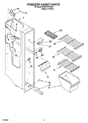 FREEZER LINER PARTS Diagram and Parts List for GS2SHKXNQ00  Whirlpool Refrigerator