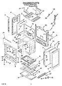 CHASSIS PARTS Diagram and Parts List for YSF387LEKQ1  Whirlpool Range
