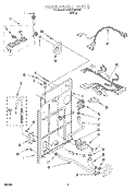 REAR PANEL Diagram and Parts List for CAW2792EW0  Whirlpool Washer