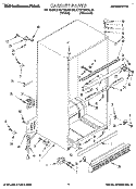 CABINET Diagram and Parts List for KTRC18KBAL00  KitchenAid Refrigerator