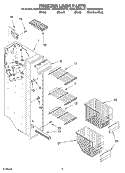 FREEZER LINER Diagram and Parts List for KSRA22KKWH01  KitchenAid Refrigerator