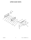 UPPER DOOR PARTS Diagram and Parts List for GGE388LXB04  Whirlpool Range