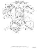 FRAME PARTS Diagram and Parts List for KUCS03CTWH2  KitchenAid Trash Compactor