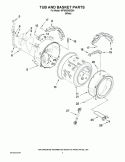 TUB AND BASKET PARTS Diagram and Parts List for WFW9200SQ04  Whirlpool Washer