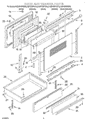 DOOR AND DRAWER Diagram and Parts List for KERC507HAL2  KitchenAid Range