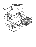 INTERNAL OVEN Diagram and Parts List for SF3100EWN1  Whirlpool Range