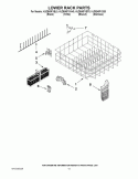 LOWER RACK PARTS Diagram and Parts List for KUDE40FXWH0  KitchenAid Dishwasher