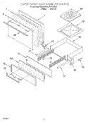OVEN DOOR AND BROILER Diagram and Parts List for FGP300EN1  Roper Range