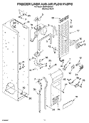 FREEZER LINER AND AIR FLOW PARTS Diagram and Parts List for KSSP36QKS02  KitchenAid Refrigerator