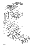 SHELF Diagram and Parts List for TT20AKXZN00  Whirlpool Refrigerator