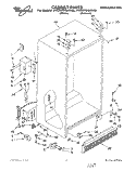 CABINET Diagram and Parts List for 4YED27DQAN00  Whirlpool Refrigerator