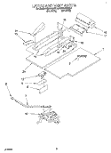 LATCH AND VENT, OPTIONAL Diagram and Parts List for KEBI100BBL0  KitchenAid Wall Oven