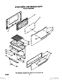OVEN DOOR AND BROILER Diagram and Parts List for SF3000EWW0  Whirlpool Range