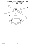 LOWER WASHARM AND STRAINER Diagram and Parts List for KUDI23HBWH0  KitchenAid Dishwasher