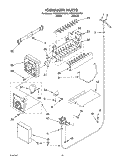 ICEMAKER Diagram and Parts List for 4YGD25DCHW01  Whirlpool Refrigerator