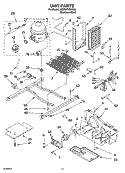 UNIT PARTS Diagram and Parts List for 3XES0FHGNS00  Whirlpool Refrigerator