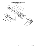 PUMP AND MOTOR Diagram and Parts List for WU3006Y1  Roper Dishwasher