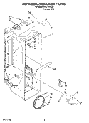 REFRIGERATOR LINER PARTS Diagram and Parts List for ED5LTAXVL00  Whirlpool Refrigerator