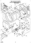 BULKHEAD, LIT/OPTIONAL Diagram and Parts List for CGW2761AW0  Whirlpool Dryer