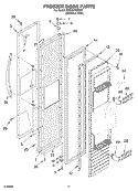 FREEZER DOOR Diagram and Parts List for KSSC48QKS01  KitchenAid Refrigerator