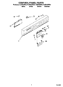 CONTROL PANEL PARTS Diagram and Parts List for KUDP02IRWH3  KitchenAid Dishwasher