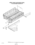 UPPER RACK AND TRACK Diagram and Parts List for KUDI220WWH1  KitchenAid Dishwasher