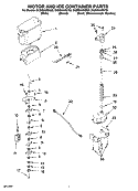MOTOR AND ICE CONTAINER PARTS Diagram and Parts List for GC5NHAXSY00  Whirlpool Refrigerator