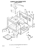 CABINET AND STIRRER Diagram and Parts List for MW850EXP0  Whirlpool Microwave