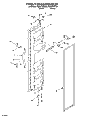 FREEZER DOOR Diagram and Parts List for TS25AFXKT00  Estate Refrigerator