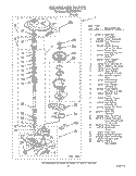 GEARCASE PARTS Diagram and Parts List for 7MLSR7523PT1  Whirlpool Washer