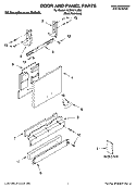 DOOR AND PANEL PARTS Diagram and Parts List for KUDK01ILBS3  KitchenAid Dishwasher
