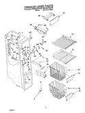 FREEZER LINER PARTS Diagram and Parts List for KSRB22FKSS03  KitchenAid Refrigerator