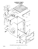 CABINET Diagram and Parts List for SHF7801W0  Whirlpool Dishwasher