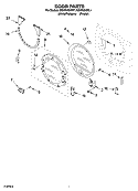 DOOR PARTS, OPTIONAL PARTS (NOT INCLUDED) Diagram and Parts List for GEW9260PL1  Whirlpool Dryer