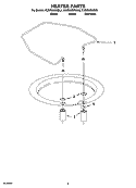 HEATER PARTS Diagram and Parts List for KUDS02SRBL2  KitchenAid Dishwasher