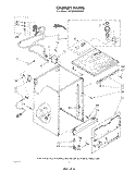 CABINET Diagram and Parts List for DP3880XMW0  Whirlpool Dishwasher