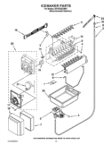 ICEMAKER PARTS Diagram and Parts List for KFCP22EXMP3  KitchenAid Refrigerator