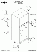 CABINET PARTS Diagram and Parts List for IR8GSMXRS03  Whirlpool Refrigerator